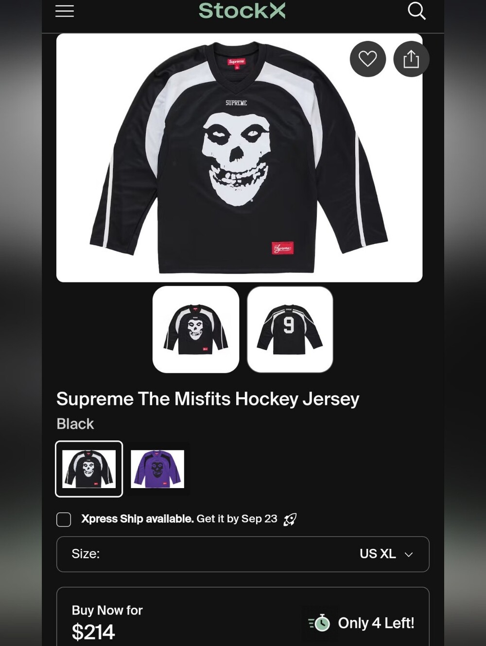 Supreme Misfits Hockey Jersey - Black & White